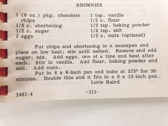 The original classic brownies recipe.
