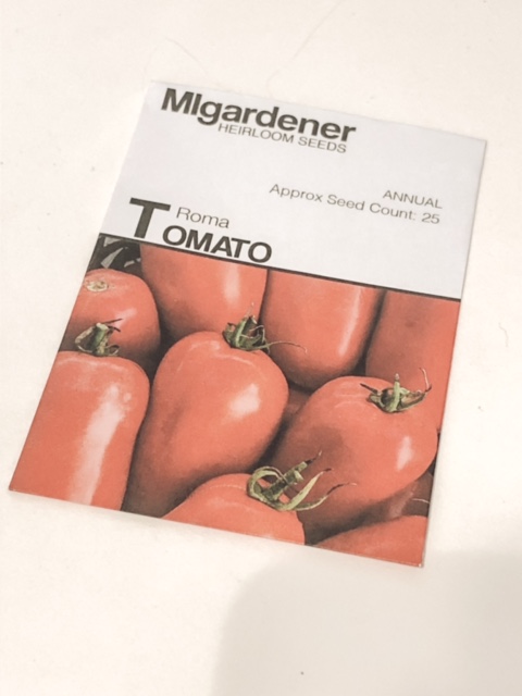 We're growing MIGardener roma tomatoes.

